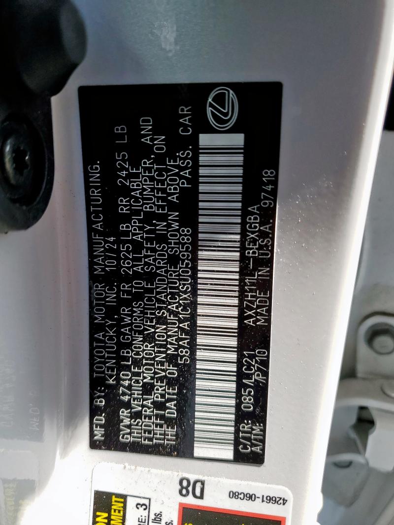 2025 LEXUS ES 300H BA 58AFA1C1XSU059588