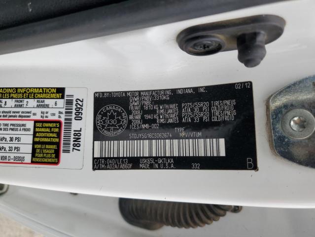 2012 TOYOTA SEQUOIA LI - 5TDJY5G16CS062674