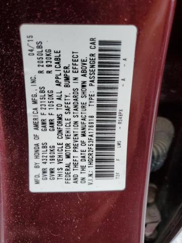 2015 HONDA ACCORD SPO 1HGCR2F53FA176918