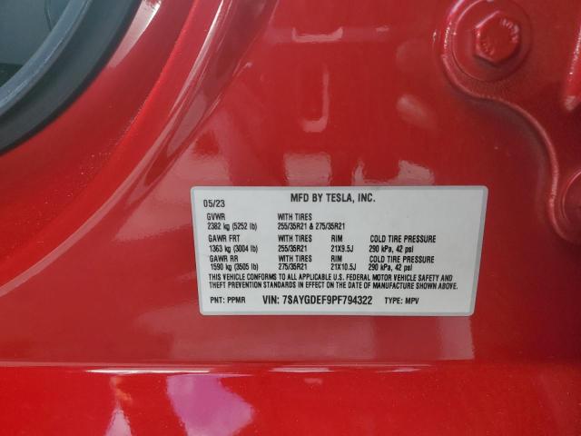 2023 TESLA MODEL Y 7SAYGDEF9PF794322