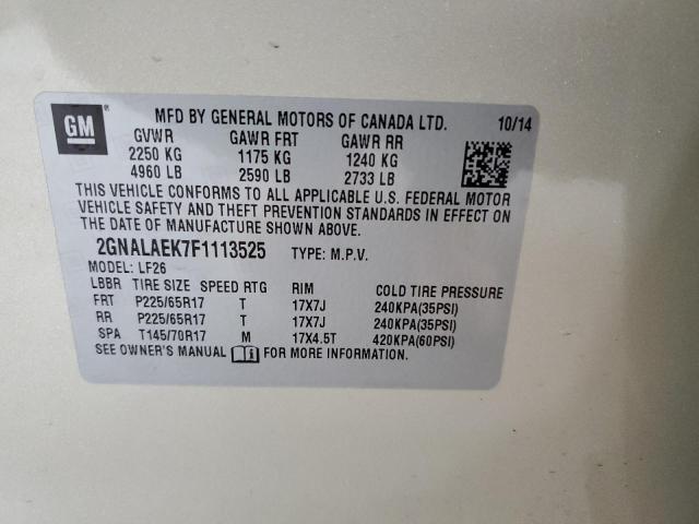 2015 CHEVROLET EQUINOX LS 2GNALAEK7F1113525