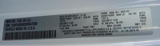 2025 JEEP WRANGLER S 1C4PJXDN3SW547208