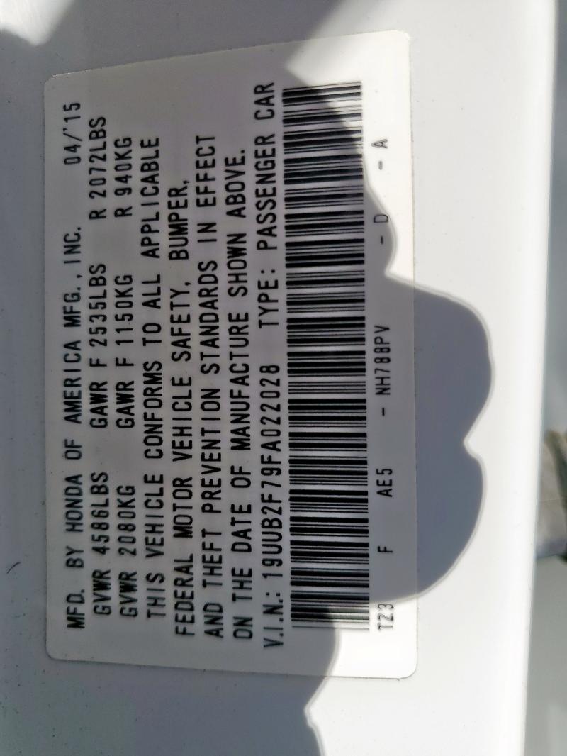 2015 ACURA TLX ADVANCE 19UUB2F79FA022028