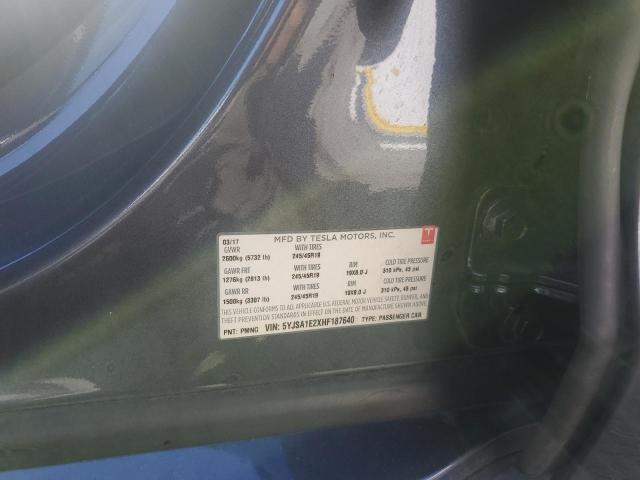 2017 TESLA MODEL S 5YJSA1E2XHF187640