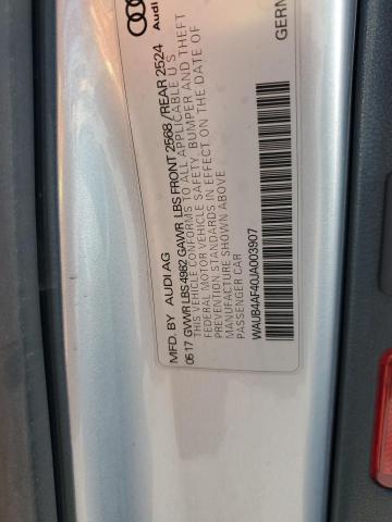 2018 AUDI S4 PREMIUM WAUB4AF40JA003907