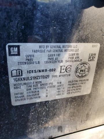 2017 GMC ACADIA SLT-1 1GKKNULS1HZ270929