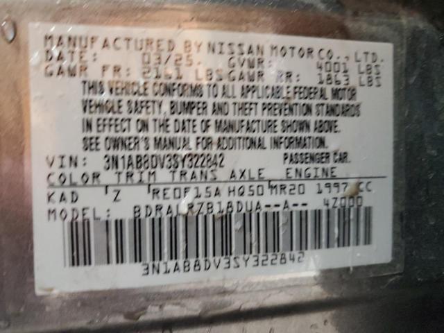 2025 NISSAN SENTRA SR 3N1AB8DV3SY322842