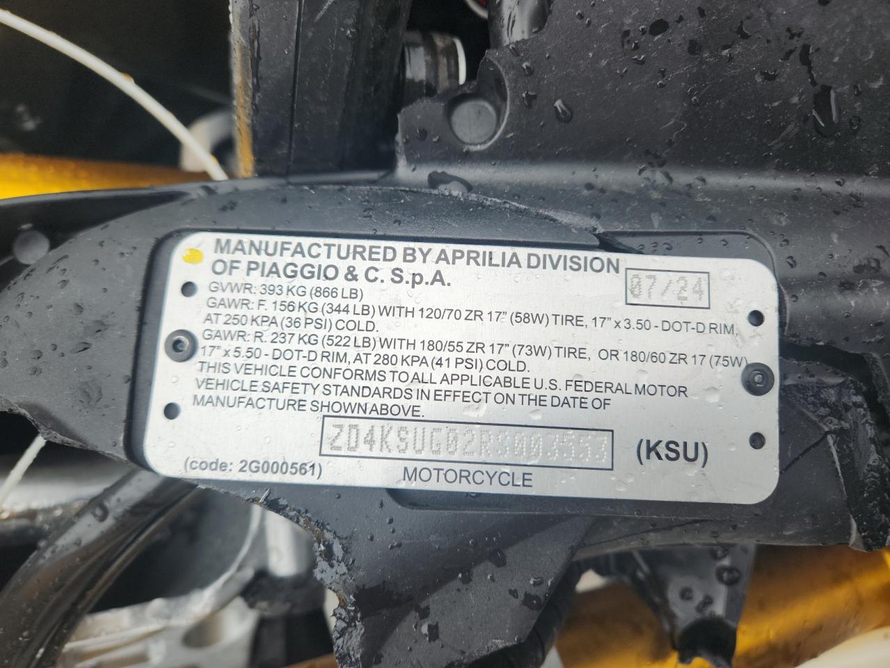 Lot #3294854751 2024 APRILIA RS 660