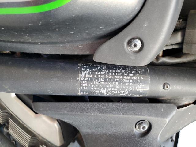 2016 KAWASAKI EN650 B JKAENEB19GDA10228