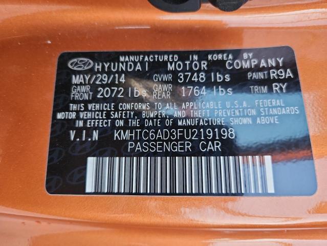 2015 HYUNDAI VELOSTER KMHTC6AD3FU219198