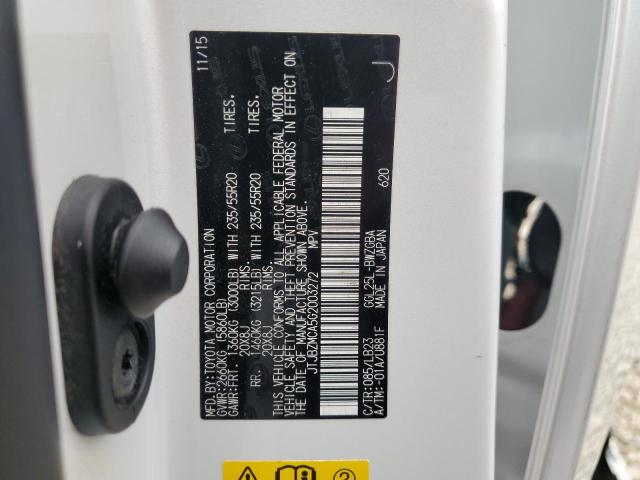 2016 LEXUS RX 350 JTJBZMCA5G2003272