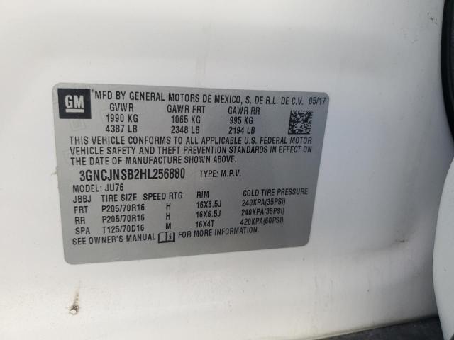 2017 CHEVROLET TRAX LS 3GNCJNSB2HL256880