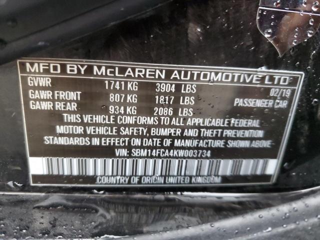 2019 MCLAREN AUTOMOTIVE 720S SBM14FCA4KW003734