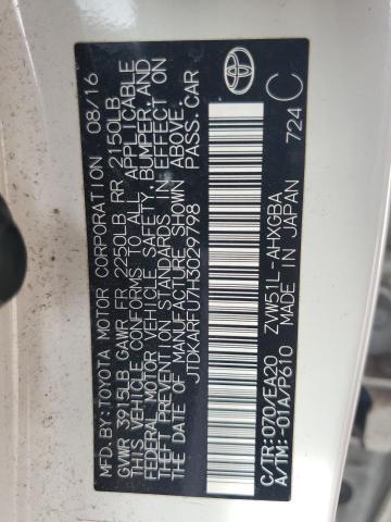 2017 TOYOTA PRIUS JTDKARFU7H3029798