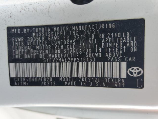 2021 TOYOTA COROLLA LE - 5YFVPMAE2MP210453