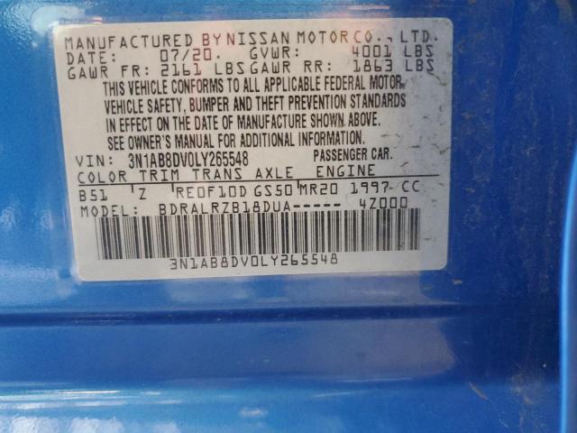 2020 NISSAN SENTRA SR 3N1AB8DV0LY265548