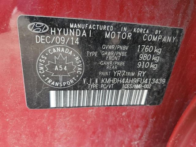 2015 HYUNDAI ELANTRA SE KMHDH4AH9FU413439