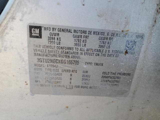 2016 GMC SIERRA K15 3GTU2NECXGG166785