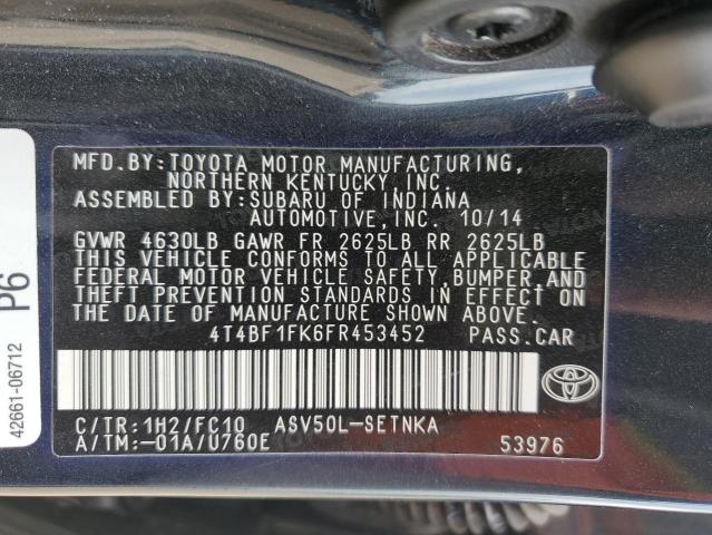 2015 TOYOTA CAMRY LE - 4T4BF1FK6FR453452