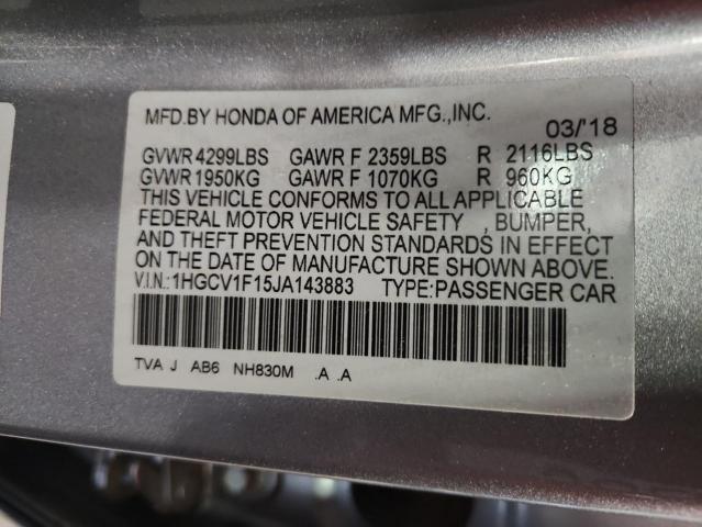 2018 HONDA ACCORD LX 1HGCV1F15JA143883
