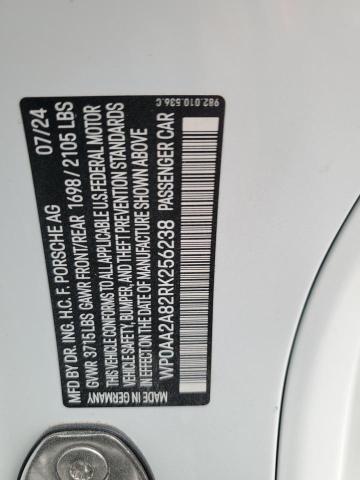 2024 PORSCHE CAYMAN BASE WP0AA2A82RK256238