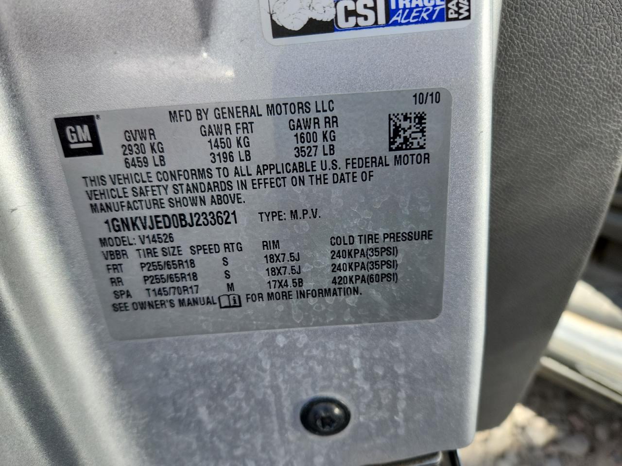 CHEVROLET TRAVERSE LT