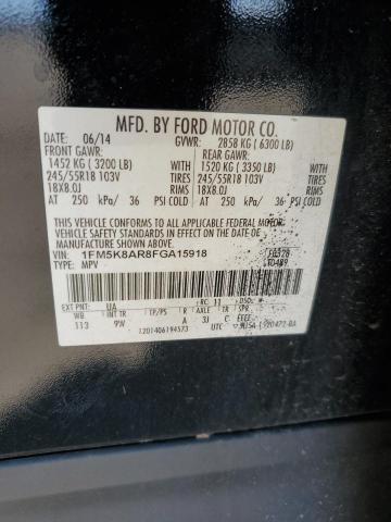 2015 FORD EXPLORER P 1FM5K8AR8FGA15918