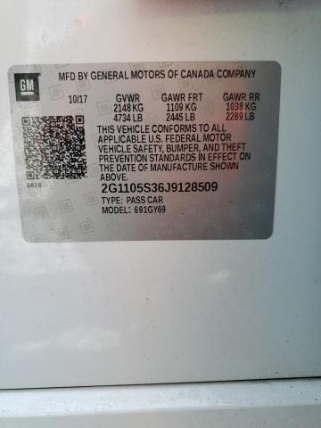 2018 CHEVROLET IMPALA LT 2G1105S36J9128509