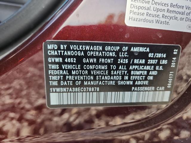 2014 VOLKSWAGEN PASSAT SE - 1VWBN7A38EC078878