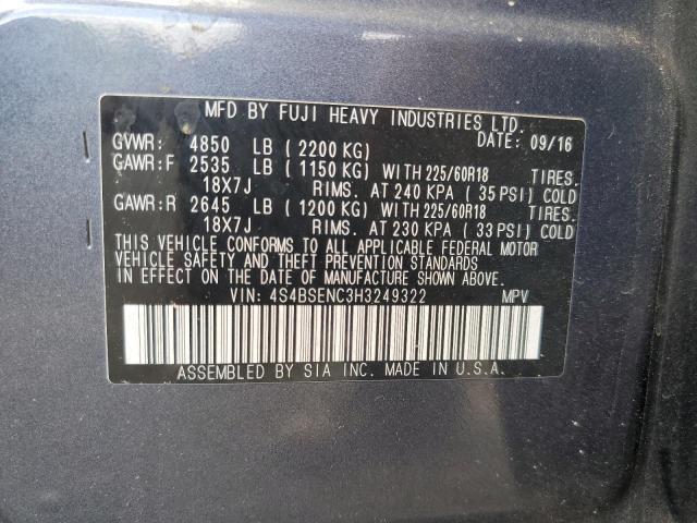 2017 SUBARU OUTBACK 3. 4S4BSENC3H3249322