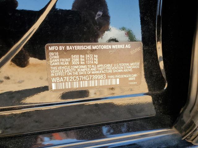 2017 BMW 740 I WBA7E2C57HG739983