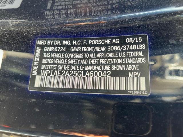 2016 PORSCHE CAYENNE SE WP1AE2A25GLA60042