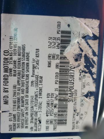 2018 FORD FUSION SE #3301676632