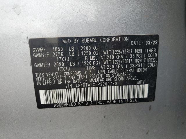 2023 SUBARU OUTBACK PR 4S4BTAFC5P3203770