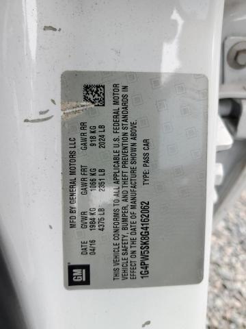 2016 BUICK VERANO SPO 1G4PW5SK8G4162062