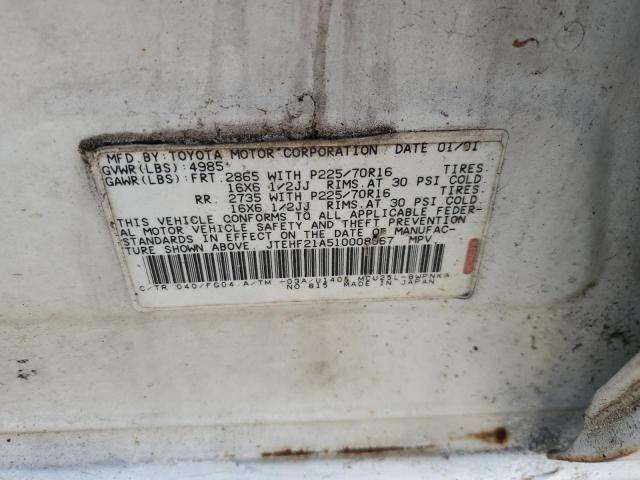 2001 TOYOTA HIGHLANDER #3293283508