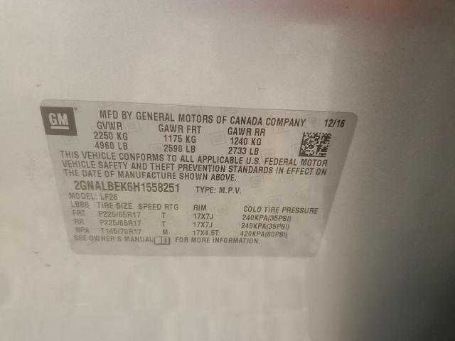 2017 CHEVROLET EQUINOX LS #3301844356