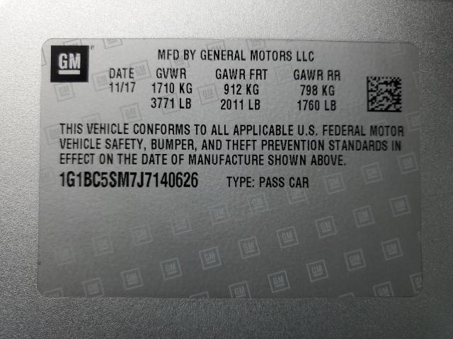 2018 CHEVROLET CRUZE LS 1G1BC5SM7J7140626