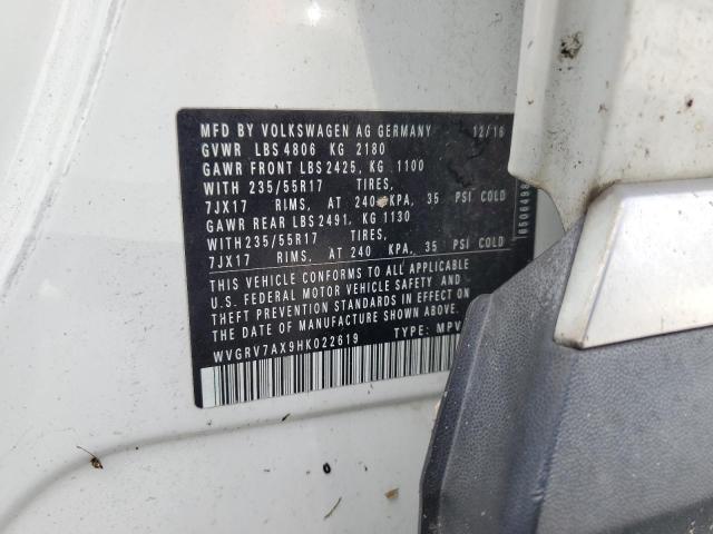 2017 VOLKSWAGEN TIGUAN WOL WVGRV7AX9HK022619