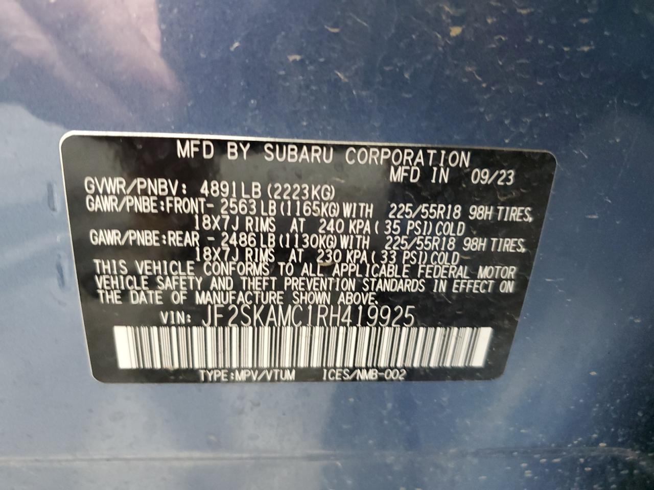 SUBARU FORESTER TOURING