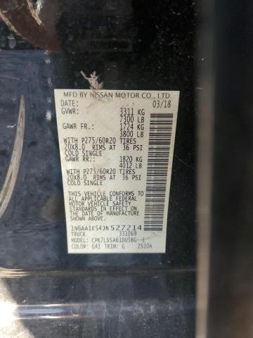 2018 NISSAN TITAN SV 1N6AA1E54JN527214