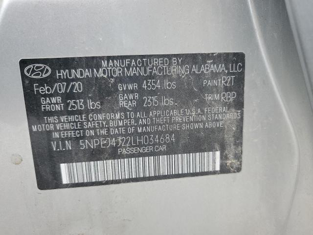 2020 HYUNDAI SONATA SEL PLUS 5NPEJ4J22LH034684