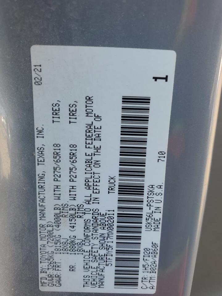 TOYOTA TUNDRA CREWMAX SR5