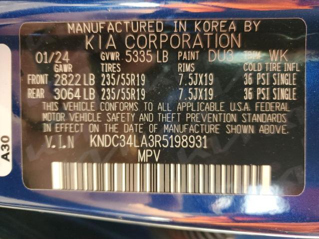 2024 KIA EV6 LIGHT KNDC34LA3R5198931