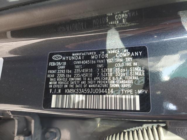 2018 HYUNDAI KONA LIMIT KM8K33A59JU094414