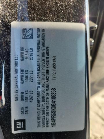 2016 BUICK VERANO CON 1G4PR5SK3G4106358