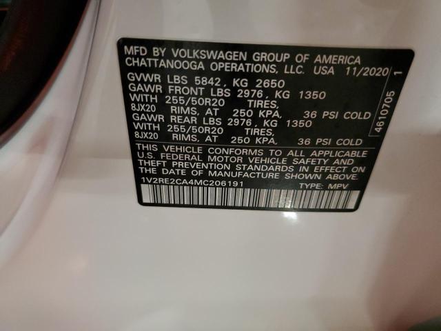 2021 VOLKSWAGEN ATLAS CROS 1V2RE2CA4MC206191