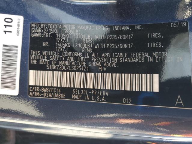 2020 TOYOTA SIENNA LE 5TDKZ3DC7LS025421