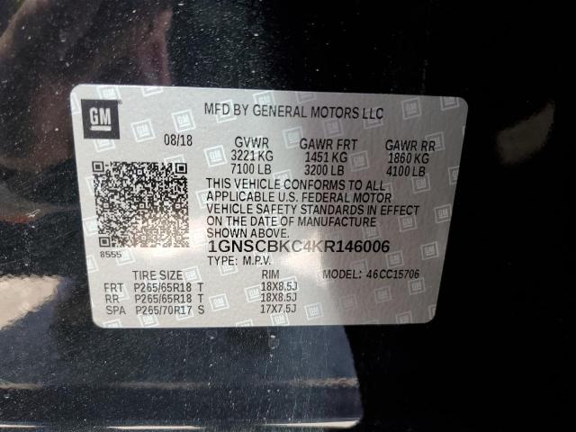 2019 CHEVROLET TAHOE C150 1GNSCBKC4KR146006