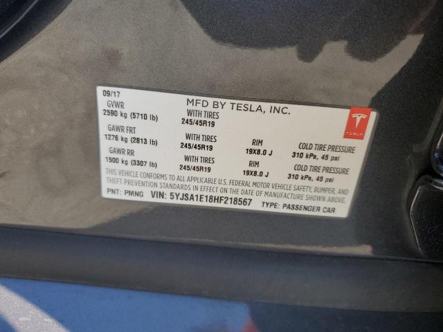 2017 TESLA MODEL S 5YJSA1E18HF218567
